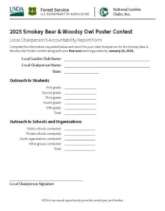 Picture of 2025 NGC Poster Contest - Local Chairman Accountability Report Form