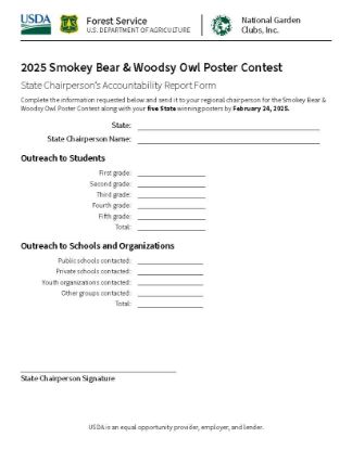 Picture of 2025 NGC Poster Contest - State Chairman Accountability Report Form